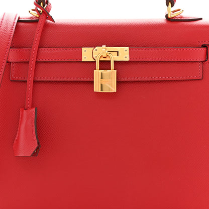Hermes Epsom Kelly Sellier 25 Rouge Casaque 8 of 11