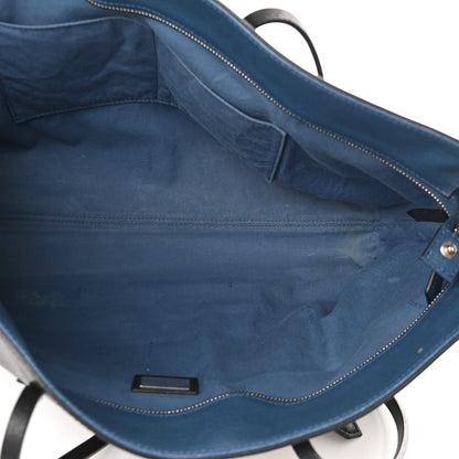 Fendi Vitello Elite Cuoio Monster Buggies Medium Roll Tote Black Multicolor Blue Cobalto 5 of 10