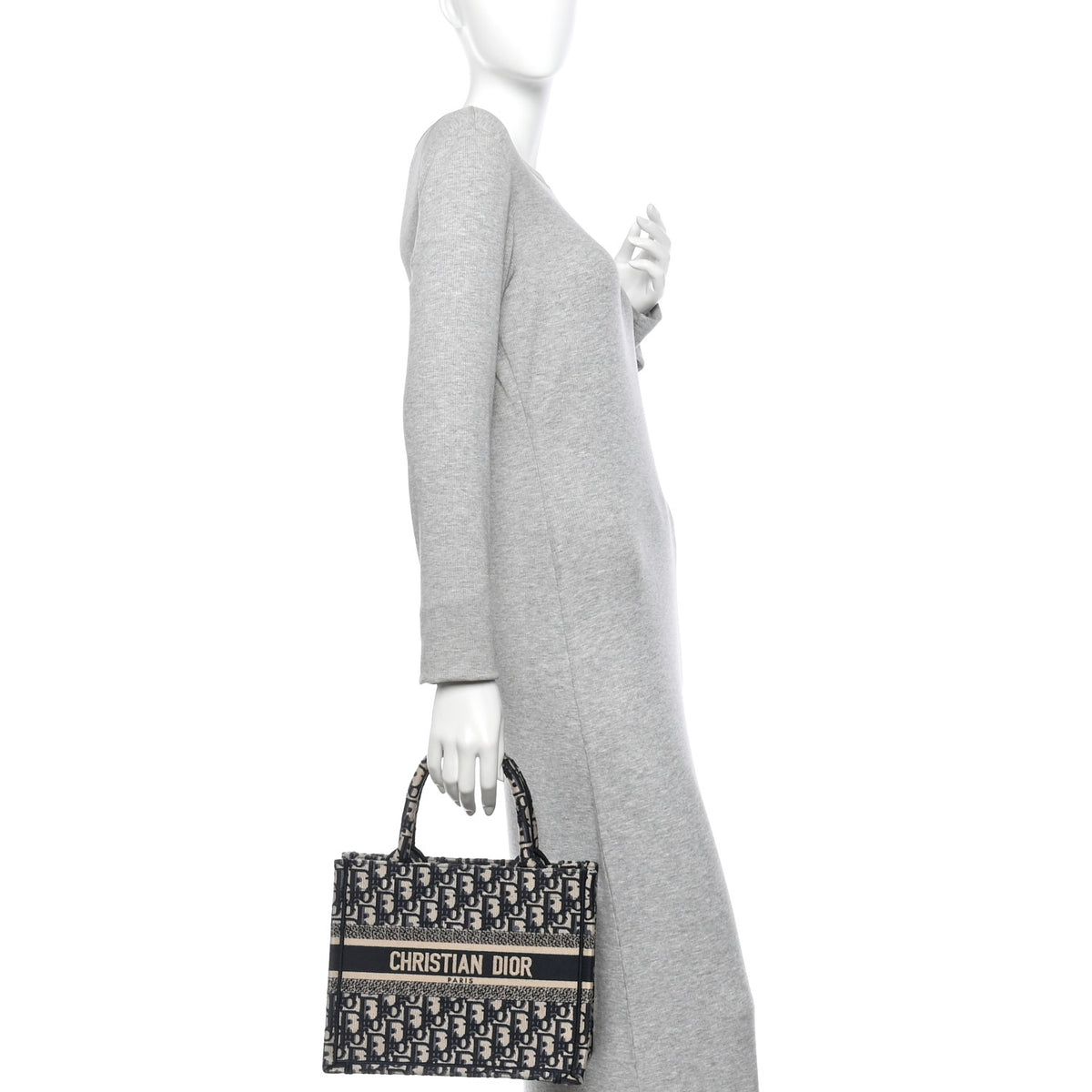 Christian Dior Oblique Small Book Tote Blue Multicolor 2 of 10