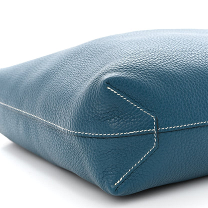 Hermes Taurillon Clemence Double Sens 36 Reversible Tote Bleu Sapphire Izmir 13 of 18