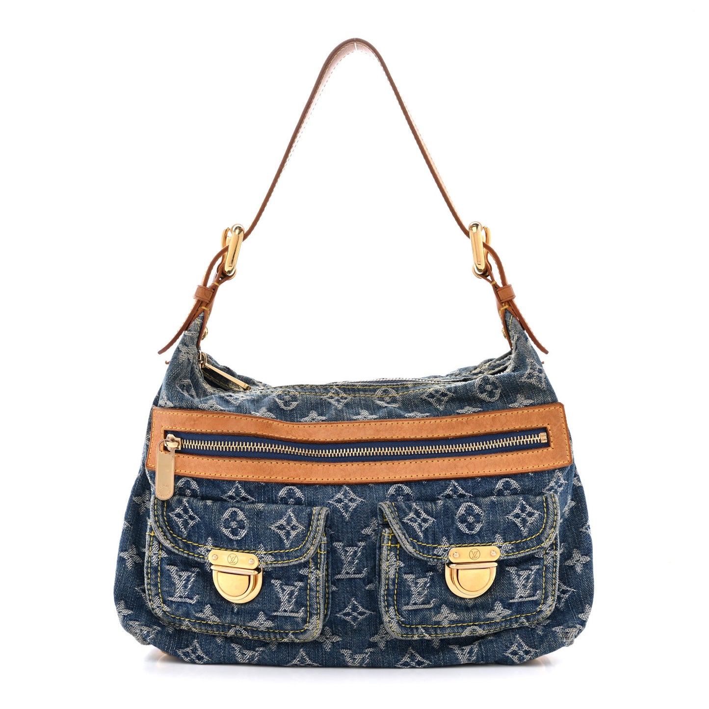 Monogram Denim Baggy PM Blue
