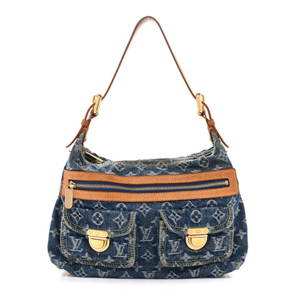 Louis Vuitton Monogram Denim Baggy PM Blue 1 of 12