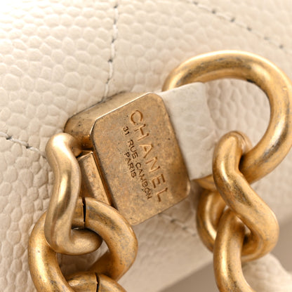 Chanel Grained Calfskin Small Stitched Flap White 13 of 16