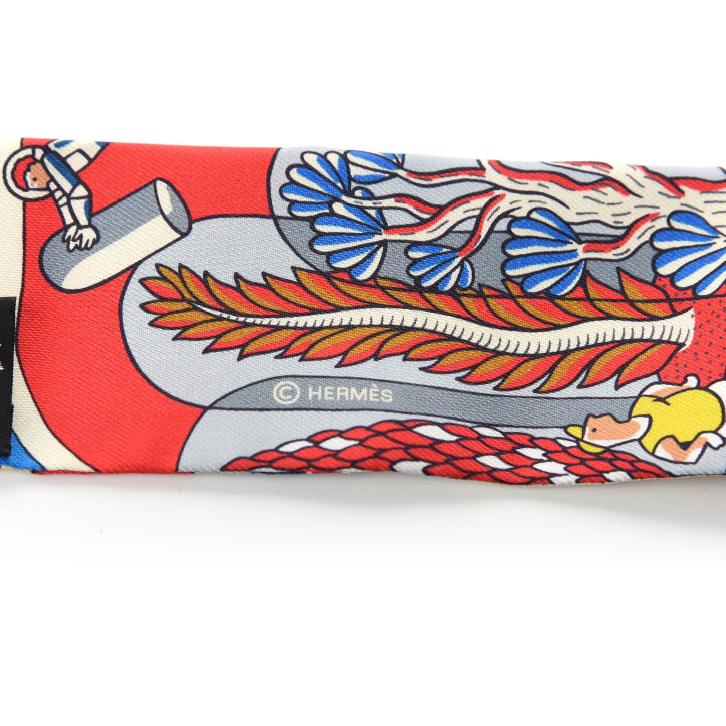 Silk Exposition Universelle Twilly Rouge Bleu Electrique Gold