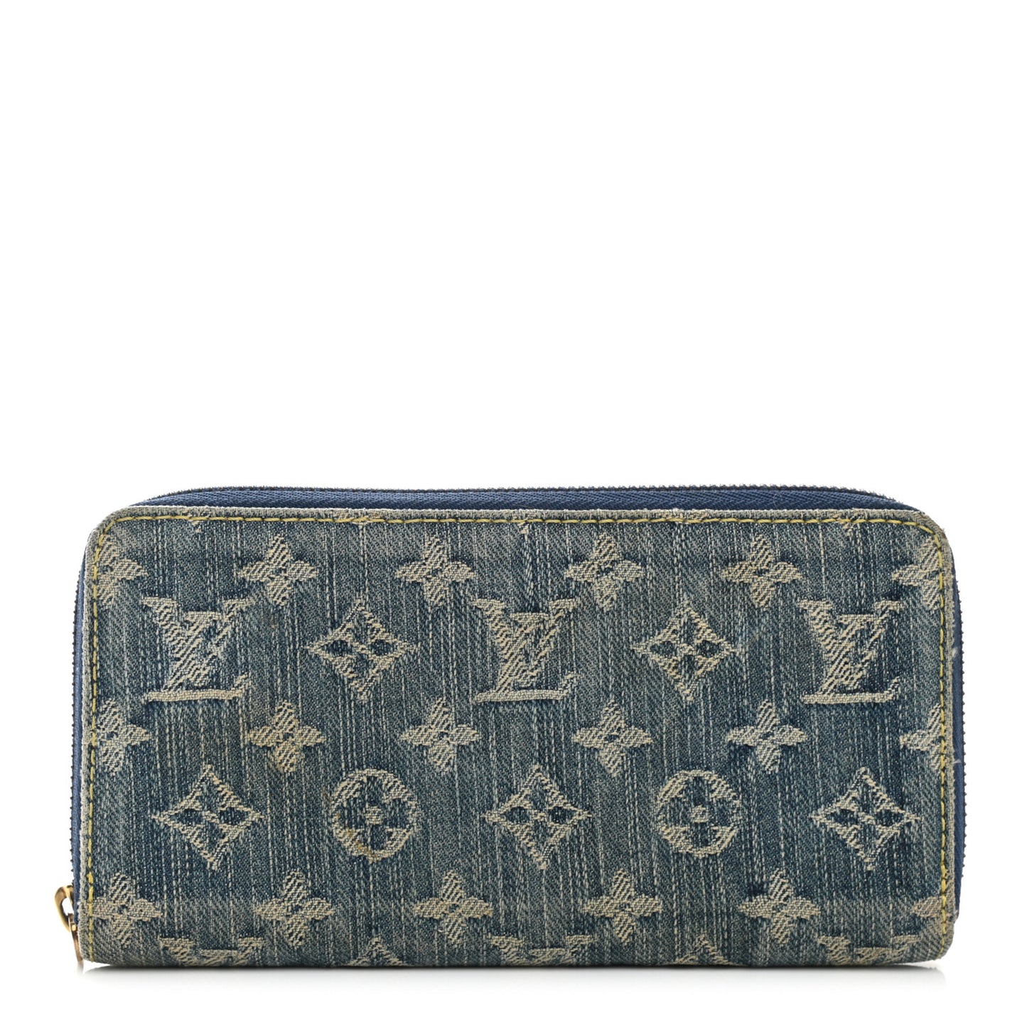 Monogram Denim Zippy Wallet Blue