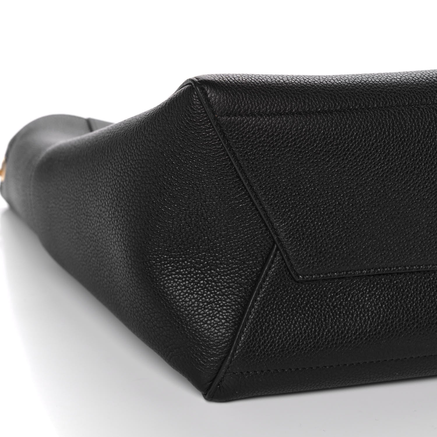 Celine Soft Grained Calfskin Sangle Bucket Bag Black 8 of 10