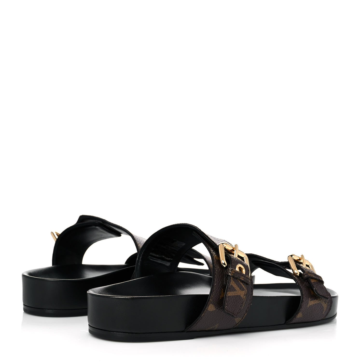 Louis Vuitton Monogram Bom Dia Mule Sandals 39 Black 4 of 9