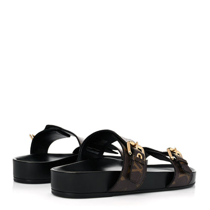 Louis Vuitton Monogram Bom Dia Mule Sandals 39 Black 4 of 9