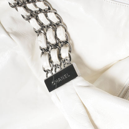 Chanel Lambskin Large Rock and Chain Hobo White 5 of 8