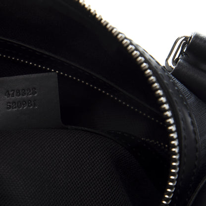 Gucci Soft GG Supreme Monogram Appia Calfskin Web Large Carry On Duffle Bag Black Grey 6 of 9