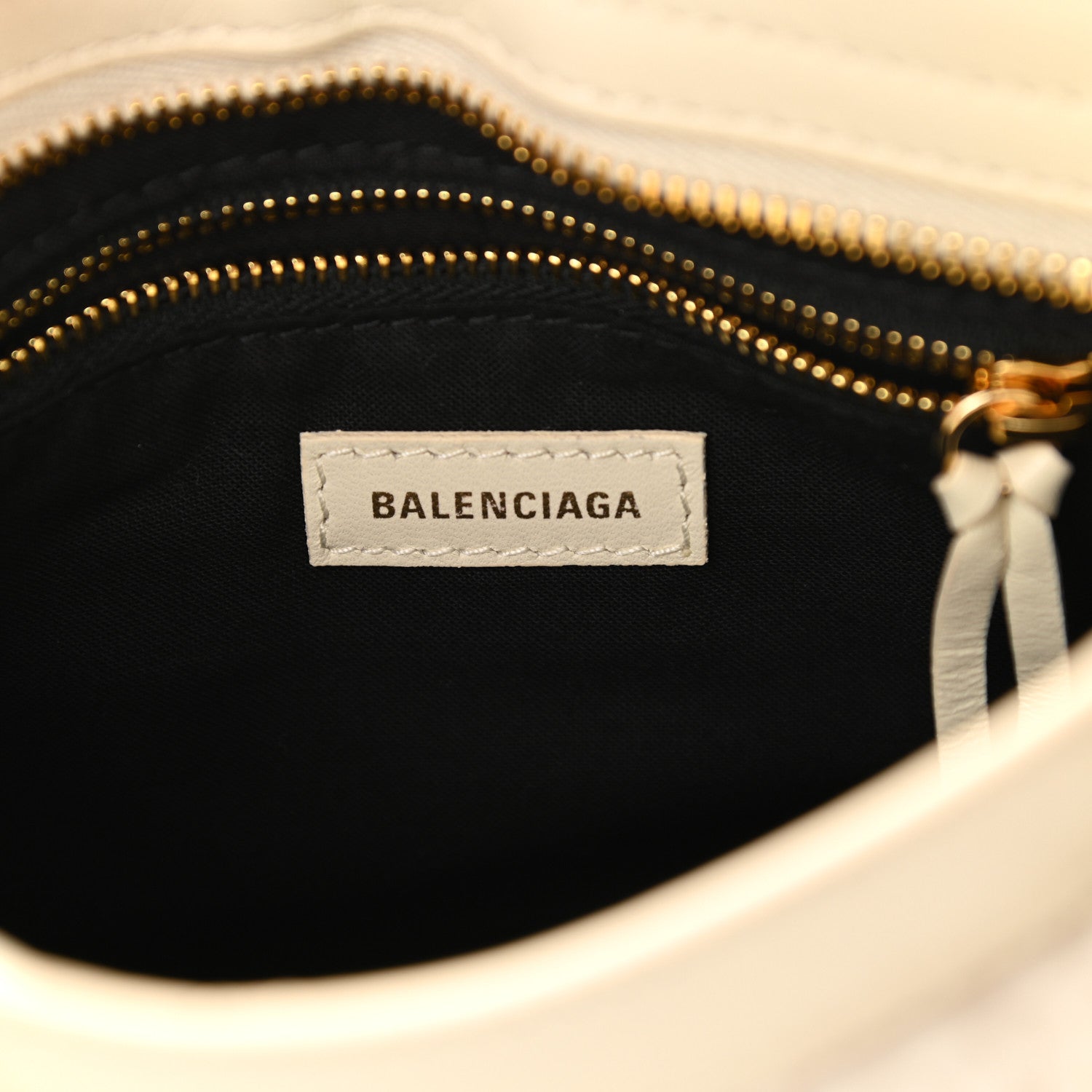 Balenciaga Shearling Nappa Gold Metallic Edge Hardware Mini City Cream 6 of 9