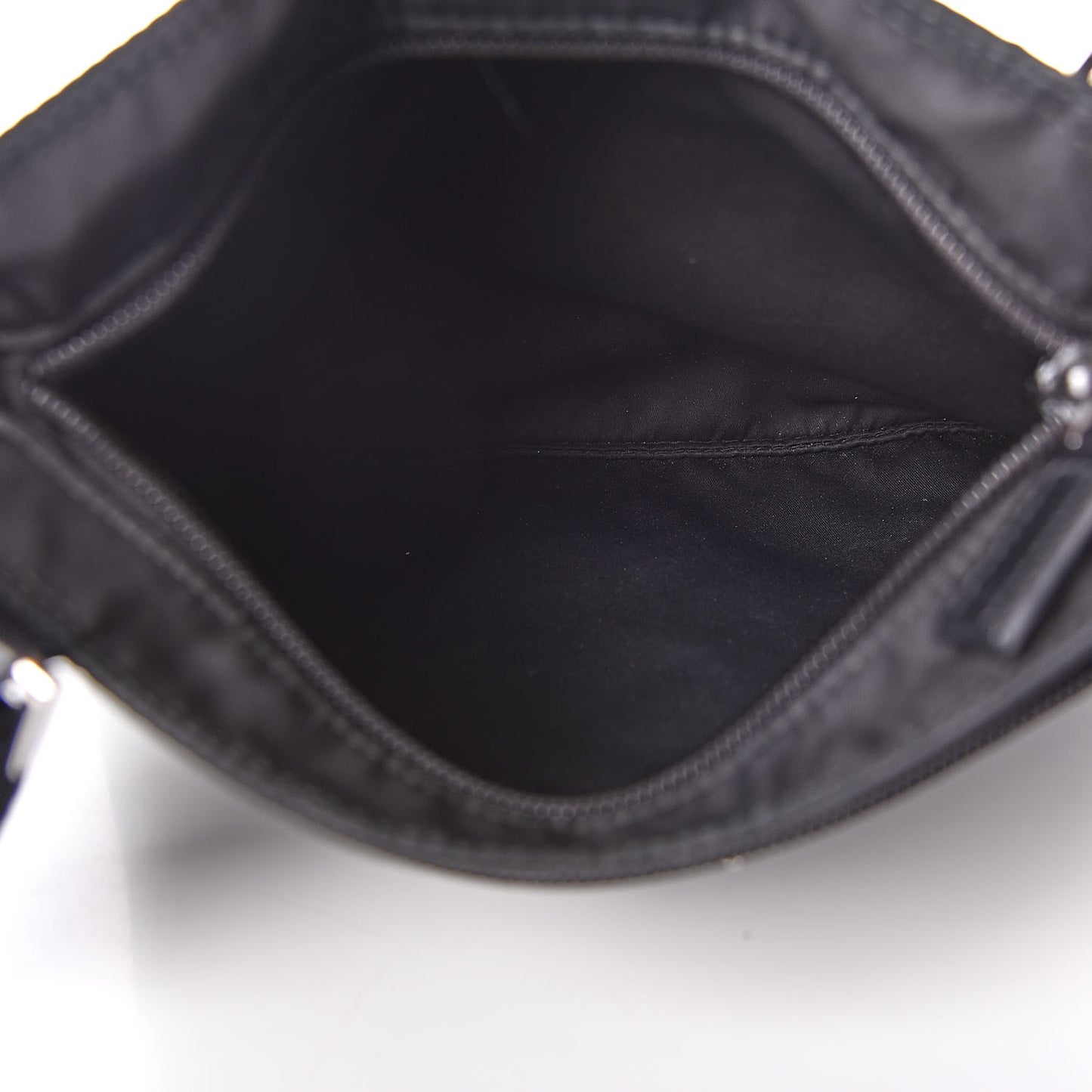 Nylon Vela Small Flat Messenger Bag Black