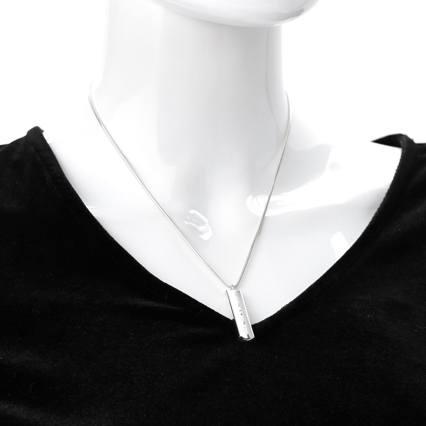 Sterling Silver 1837 Bar Pendant Necklace
