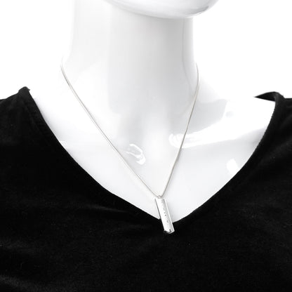 Tiffany Sterling Silver 1837 Bar Pendant Necklace 2 of 7