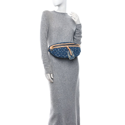 Louis Vuitton Monogram Denim High Rise Bumbag Blue 2 of 8