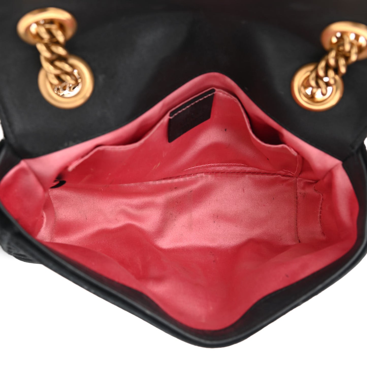 Velvet Matelasse Mini GG Marmont Shoulder Bag Black