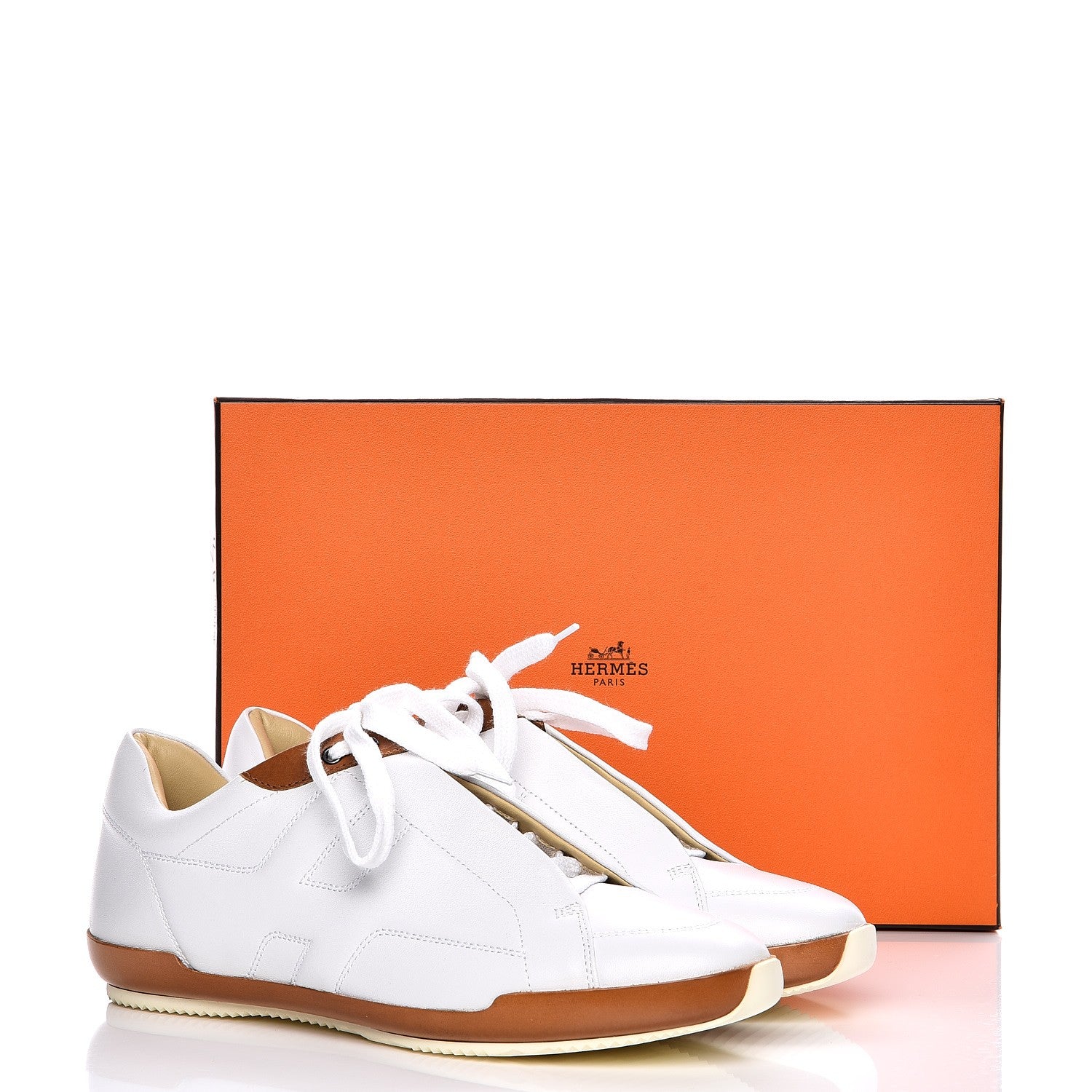 Hermes Nappa Impulse Sneakers 38 Blanc Gold 13 of 13