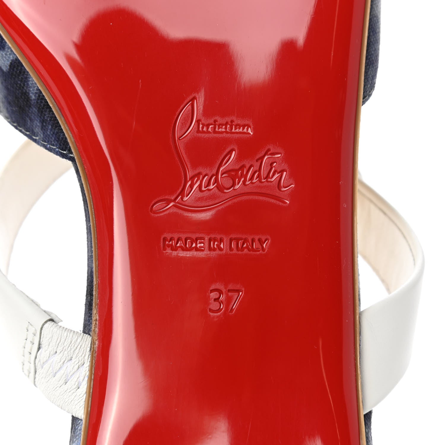 Christian Louboutin Jeans Punk Loubi Choc Lock Flats 37 Multicolor 6 of 7