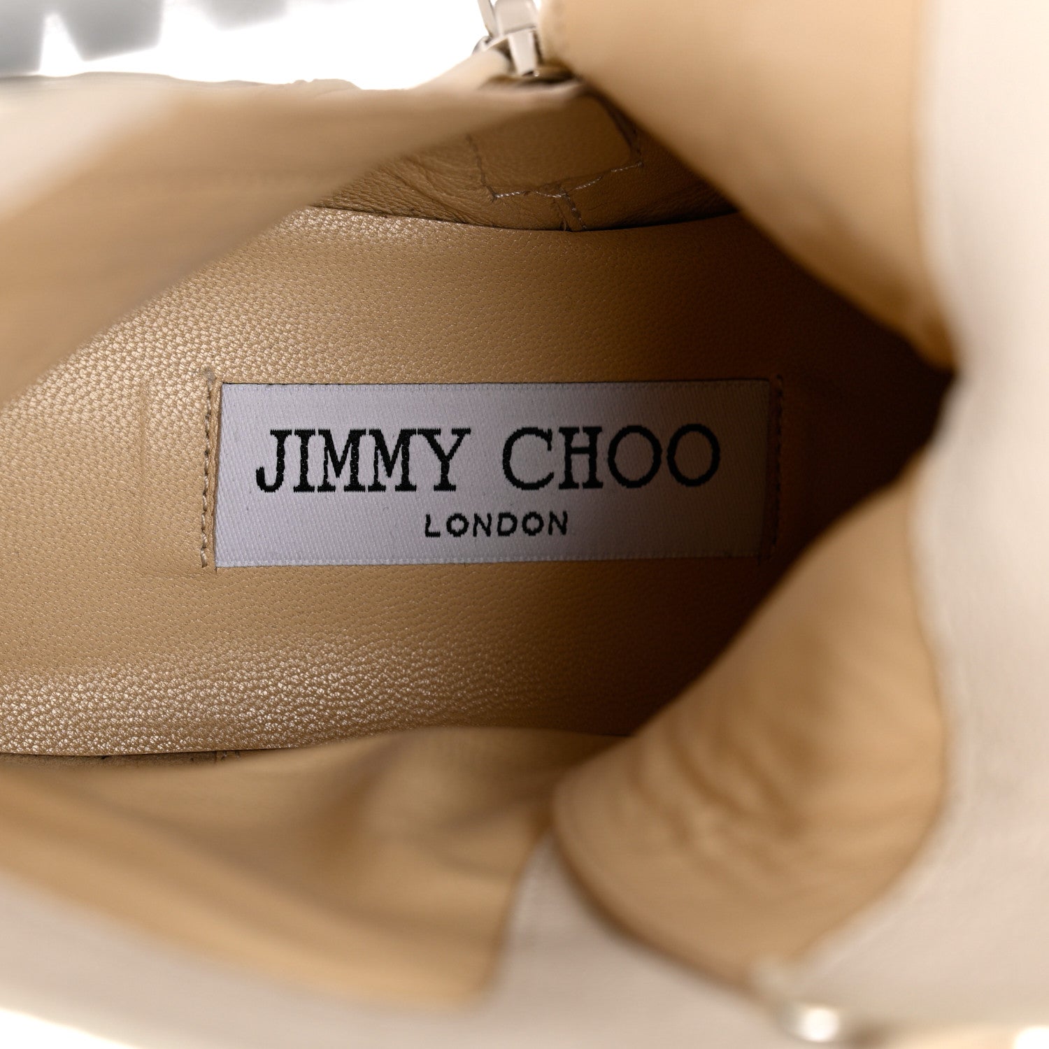 Jimmy Choo Goatskin Pearl Embellished Cruz Combat Boots 37 White 6 of 8