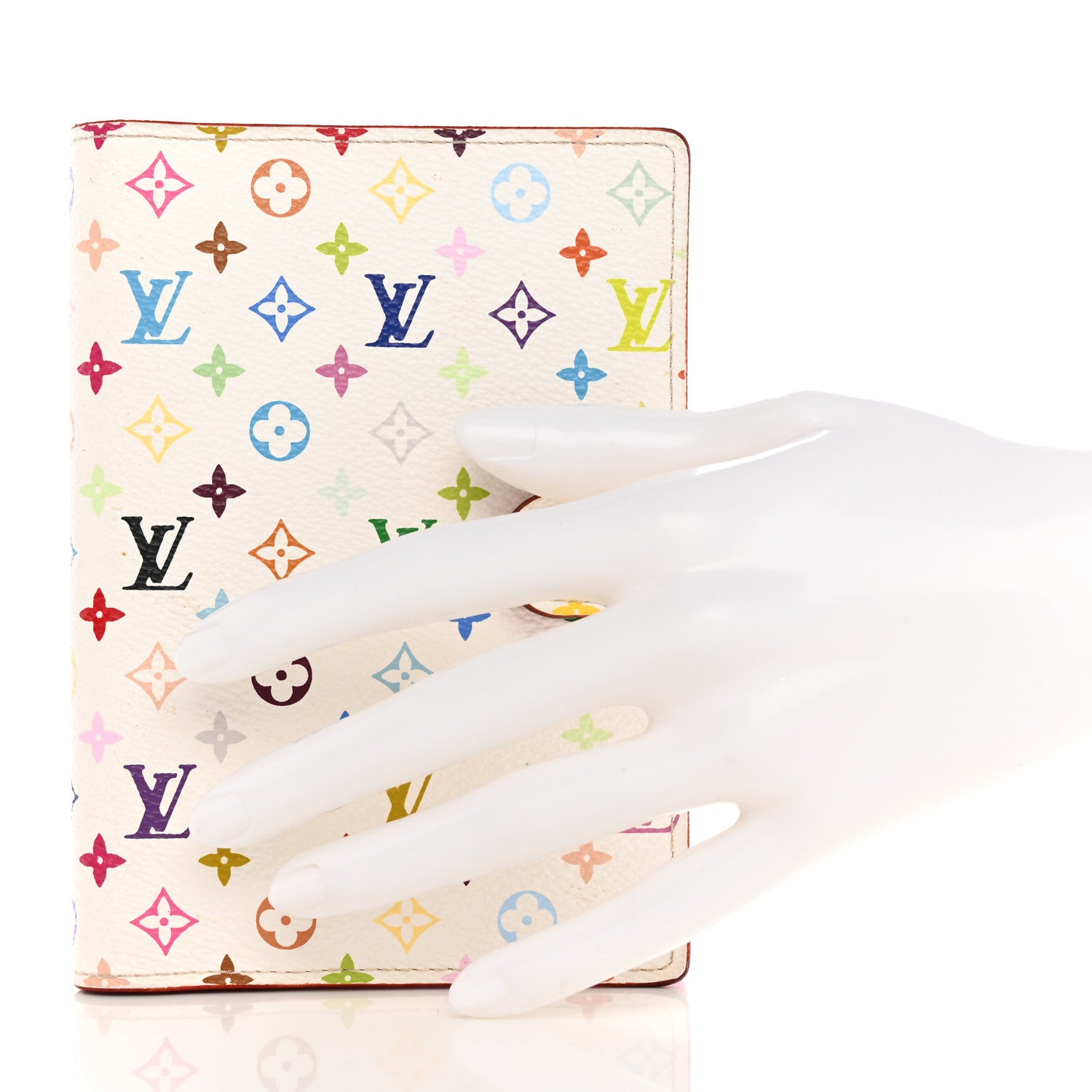 Louis Vuitton Monogram Multicolor Small Ring Agenda Cover White Litchi 2 of 9