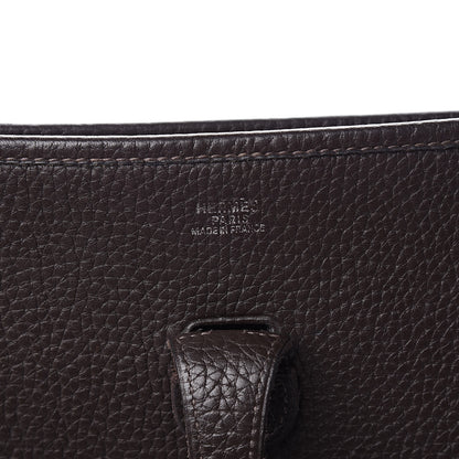 Hermes Taurillon Clemence Evelyne II PM Chocolate 6 of 10