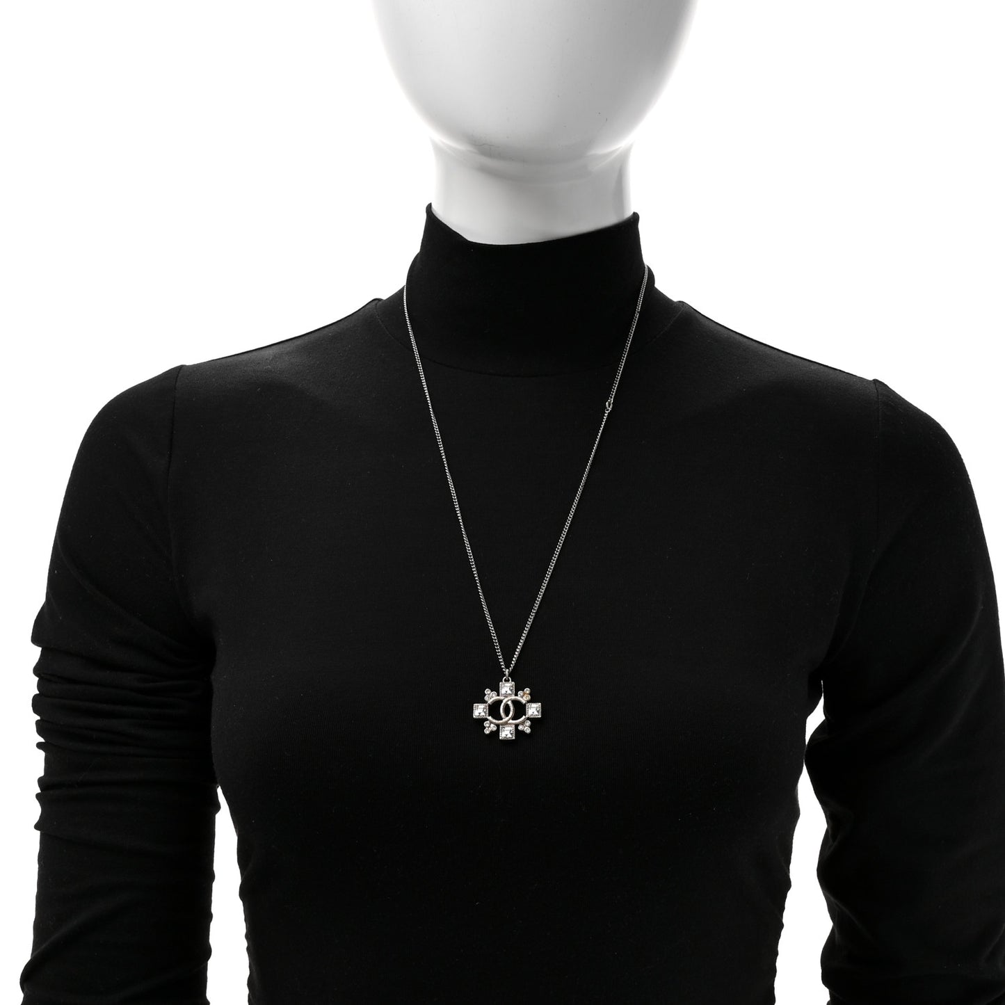 Crystal Strass Necklace Silver