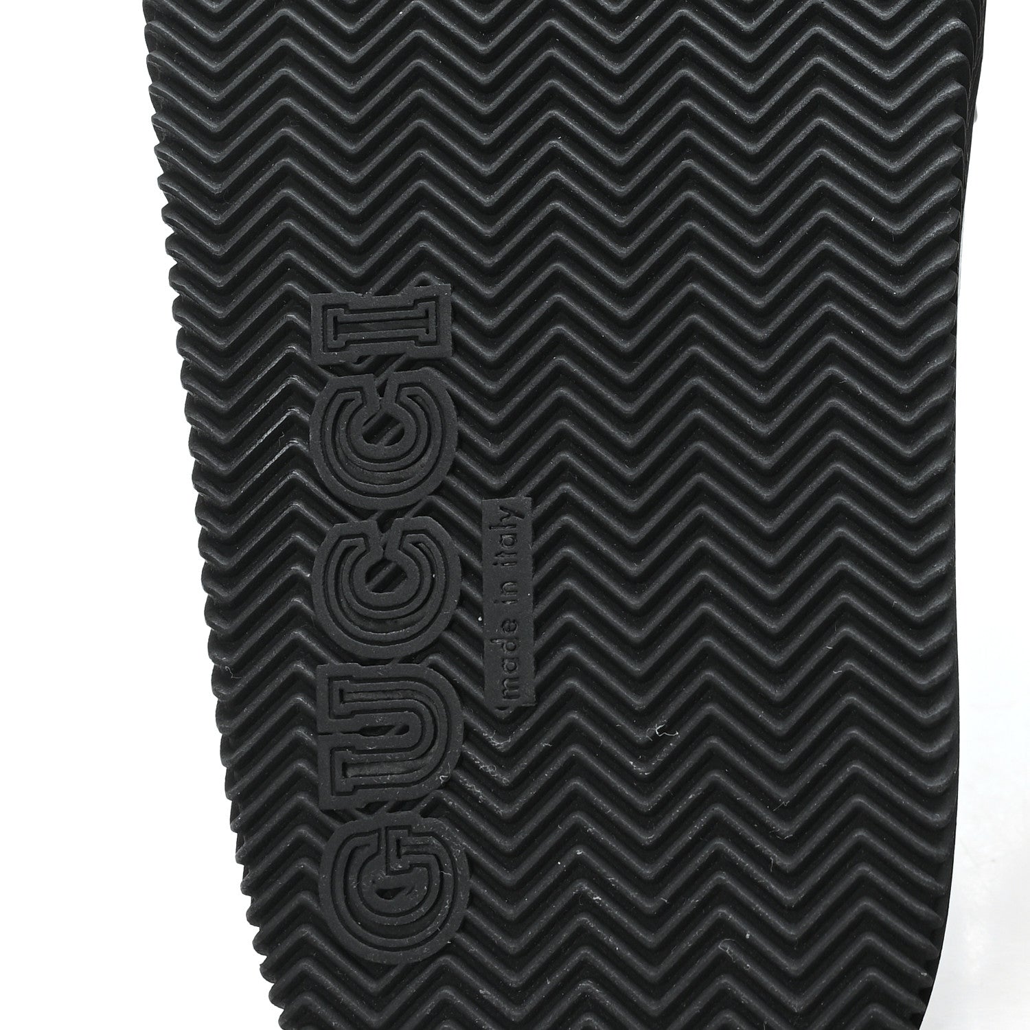 Gucci Rubber Web Womens Interlocking G Slide Sandals 38 Black Green Red 7 of 8