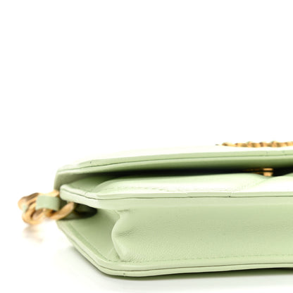Chanel Lambskin Quilted Chanel 19 Clutch With Chain Light Green 9 of 11
