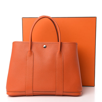 Hermes Vache Country Garden Party 30 TPM Orange 10 of 10