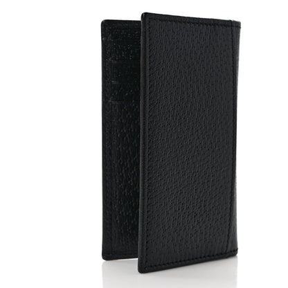 Gucci Textured Dollar Calfskin Horsebit Card Holder Black 3 of 7