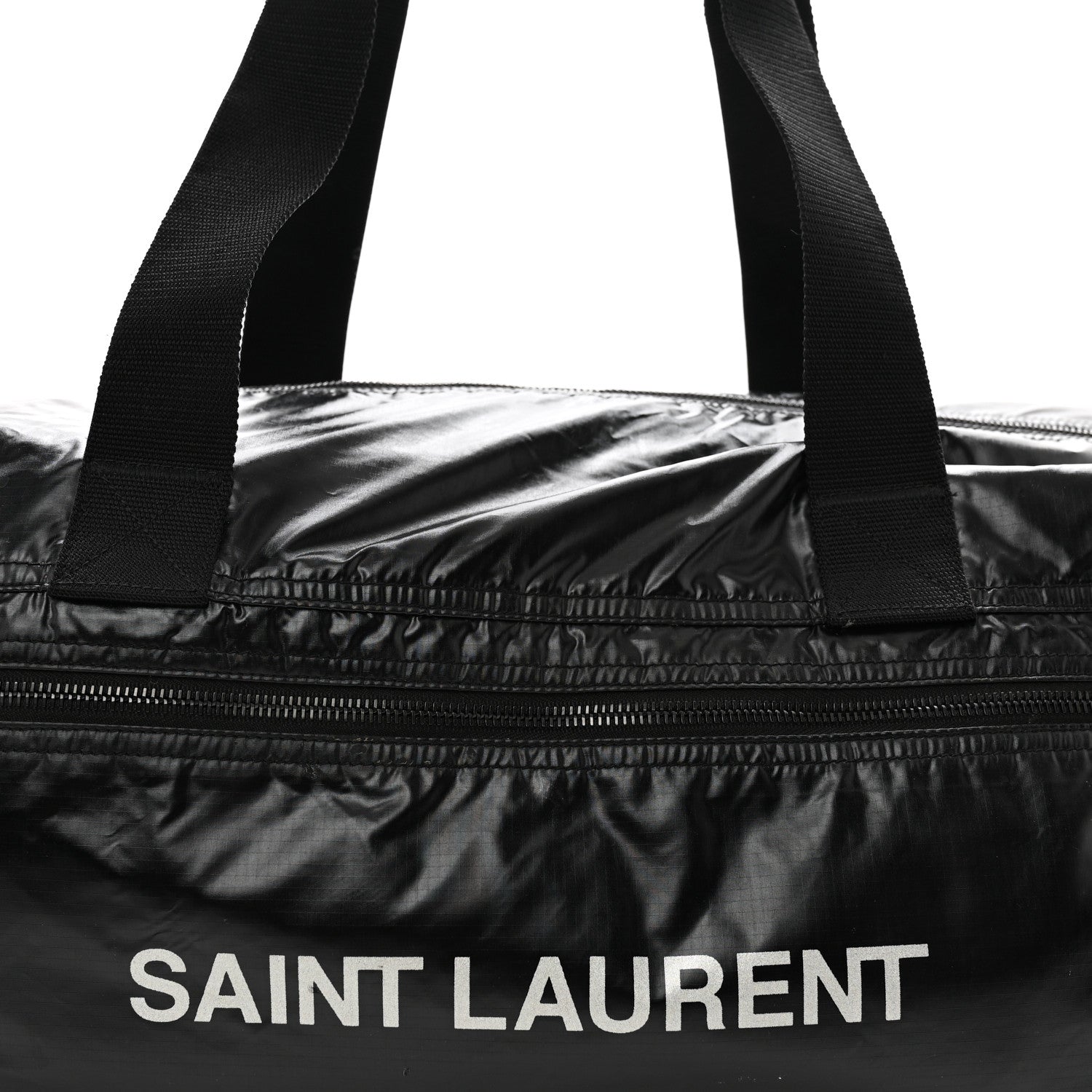Saint Laurent Nylon Nuxx Ripstop Duffle Black White 2 of 8