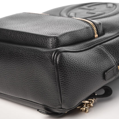Gucci Pebbled Calfskin Soho Chain Backpack Black 10 of 10