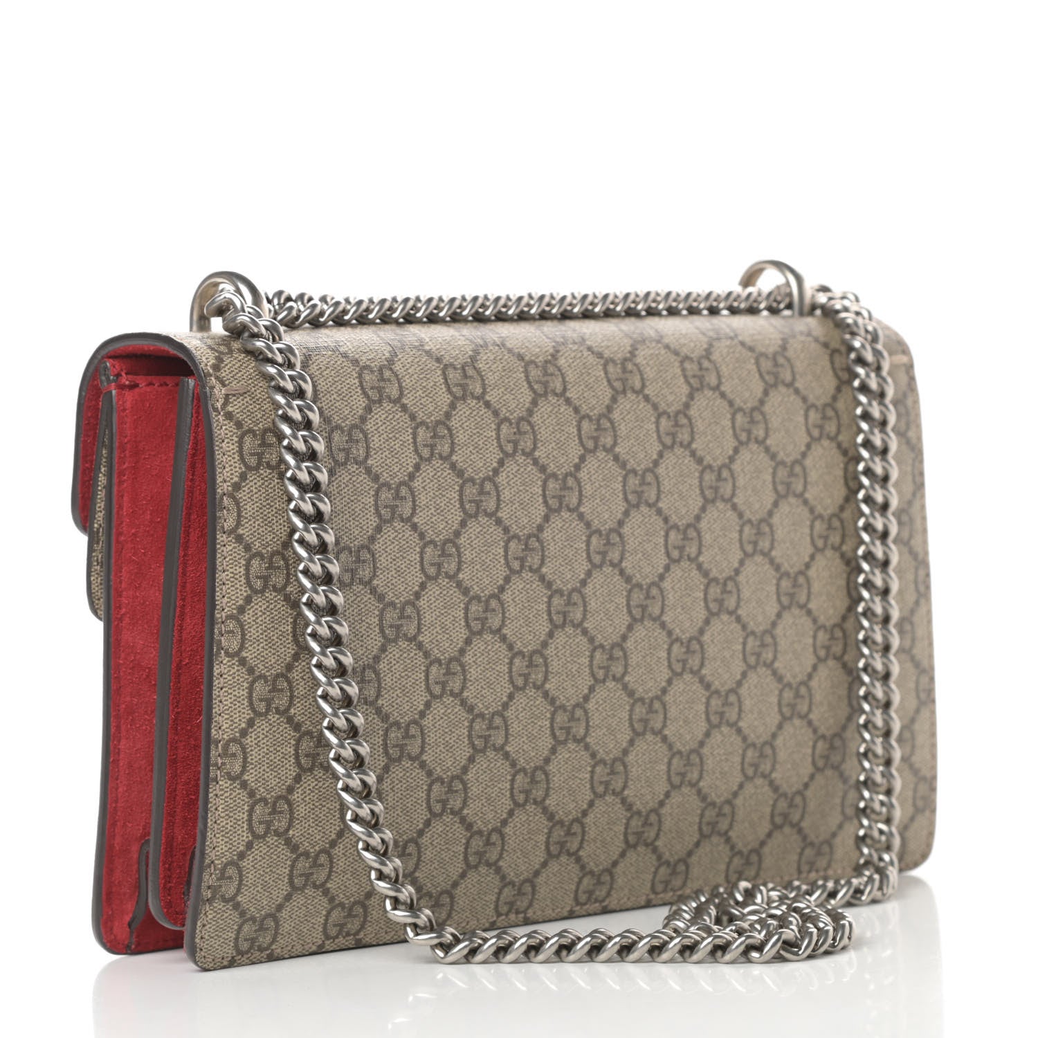 Gucci GG Supreme Monogram Small Dionysus Shoulder Bag Red 3 of 13