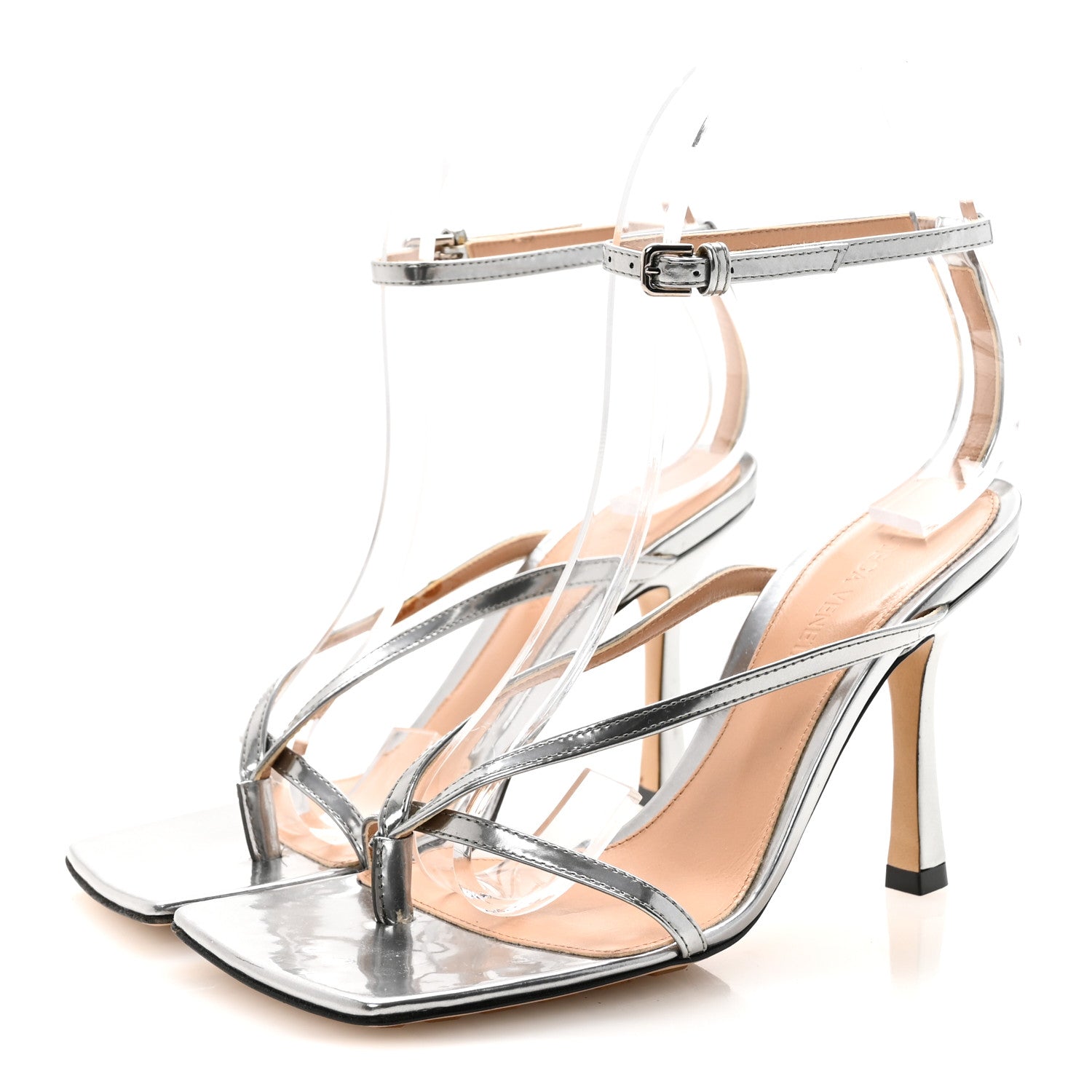 Bottega Veneta Laser Nappa Stretch Multi Strap 90mm Sandals 35 Moon Drop 4 of 8