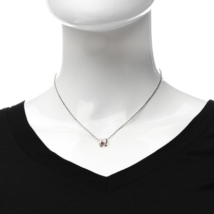 Hermes Palladium Mini Pop H Pendant Necklace Rose Dragee 2 of 5