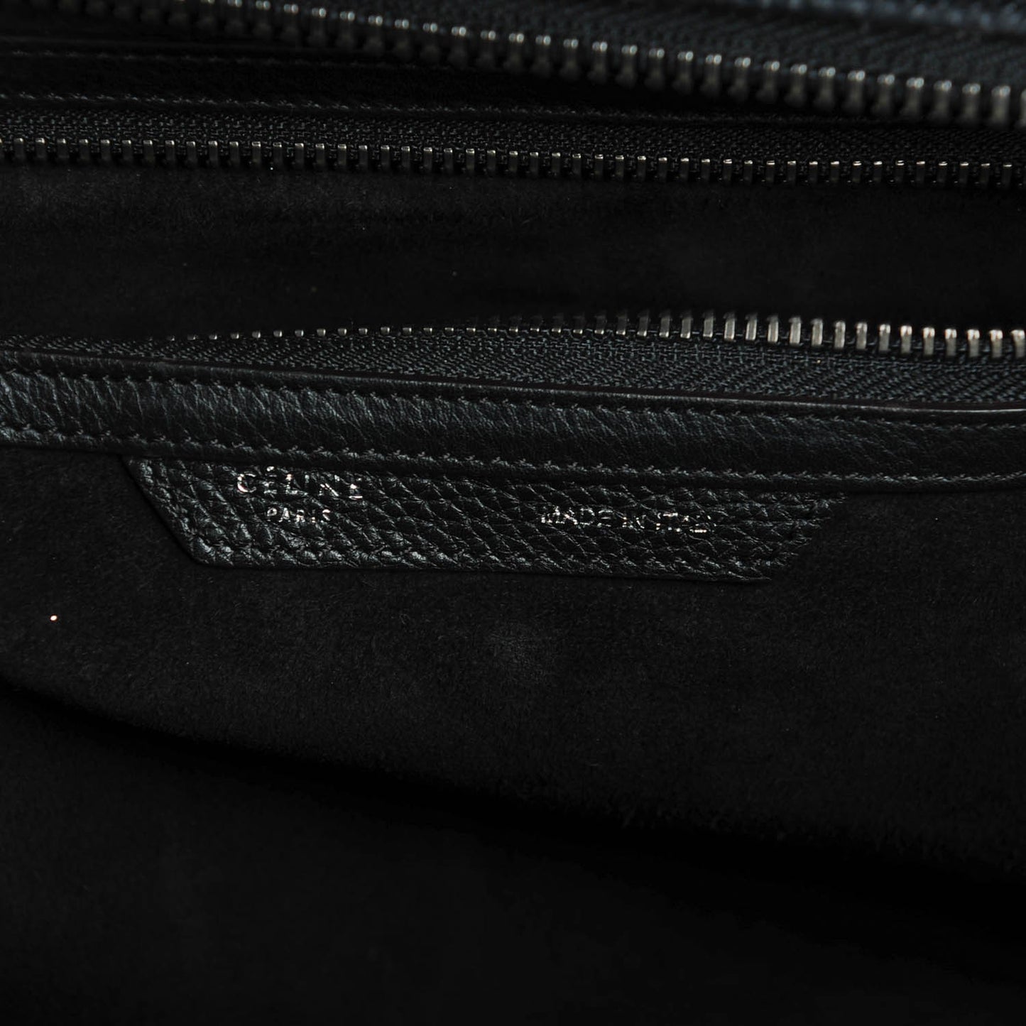 Drummed Calfskin Mini Luggage Black