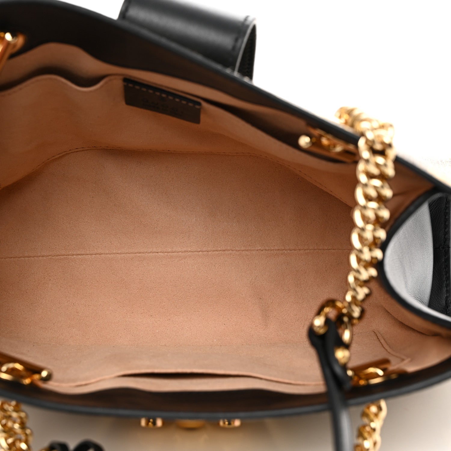 Gucci GG Supreme Monogram Bees Small Padlock Tote Beige Oro Black 5 of 11