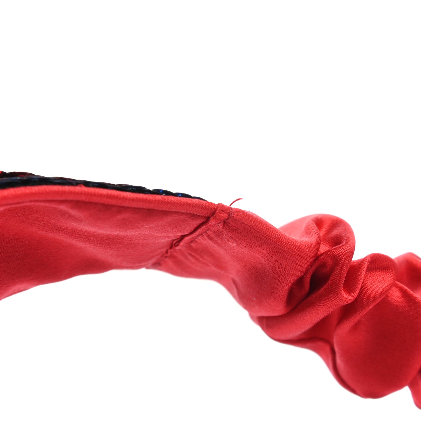 Sequin Silk Web Headband Red Blue