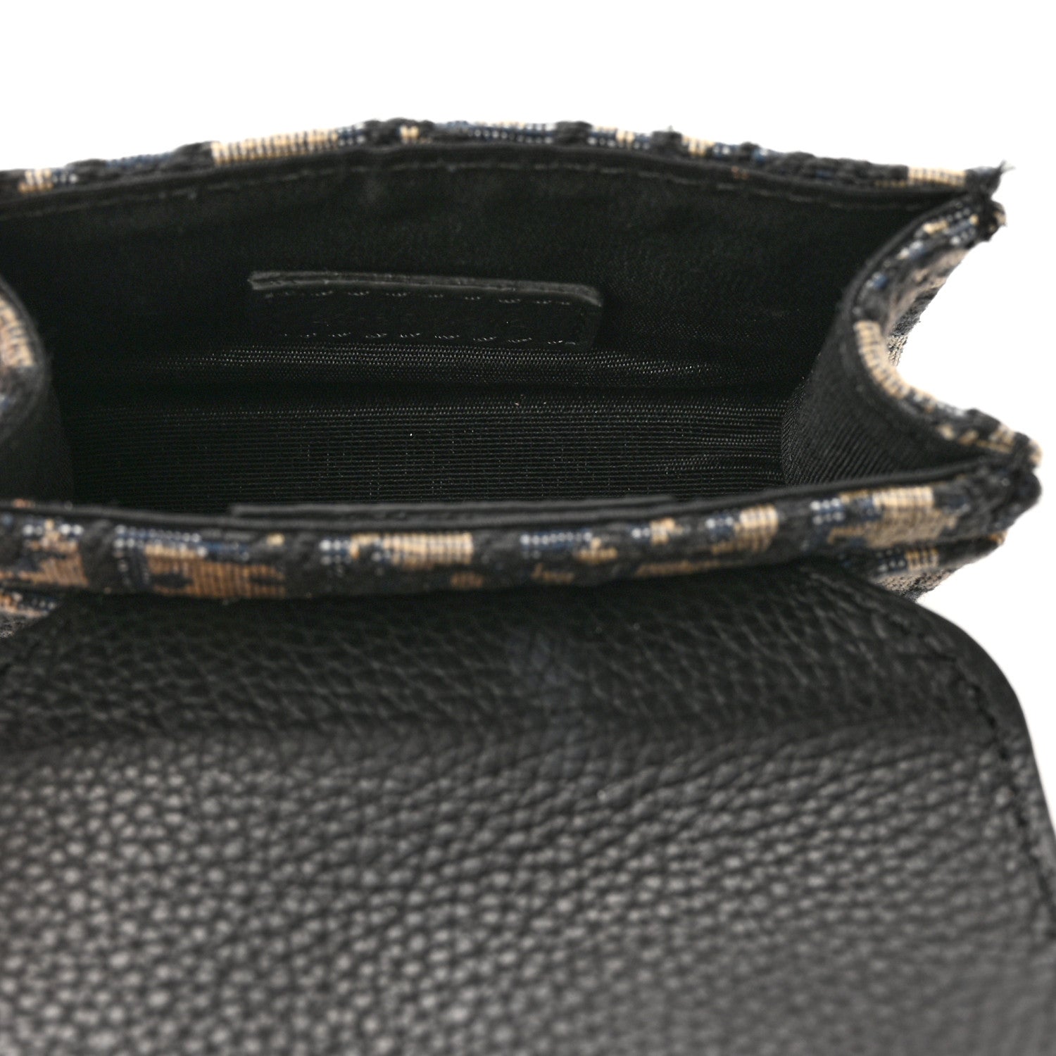Christian Dior Oblique Grained Calfskin Adjustable Saddle Shoulder Strap With Pouch Black 6 of 12