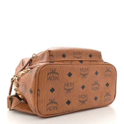 MCM Visetos Side Stud Mini Stark Backpack Cognac 4 of 9