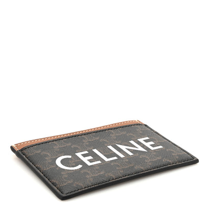 Celine Triomphe Canvas Card Holder Multicolor Tan 4 of 6