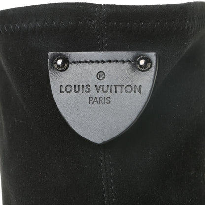 Louis Vuitton Suede Calfskin Monogram Podium Platform Thigh Boots 37.5 Black 16 of 17