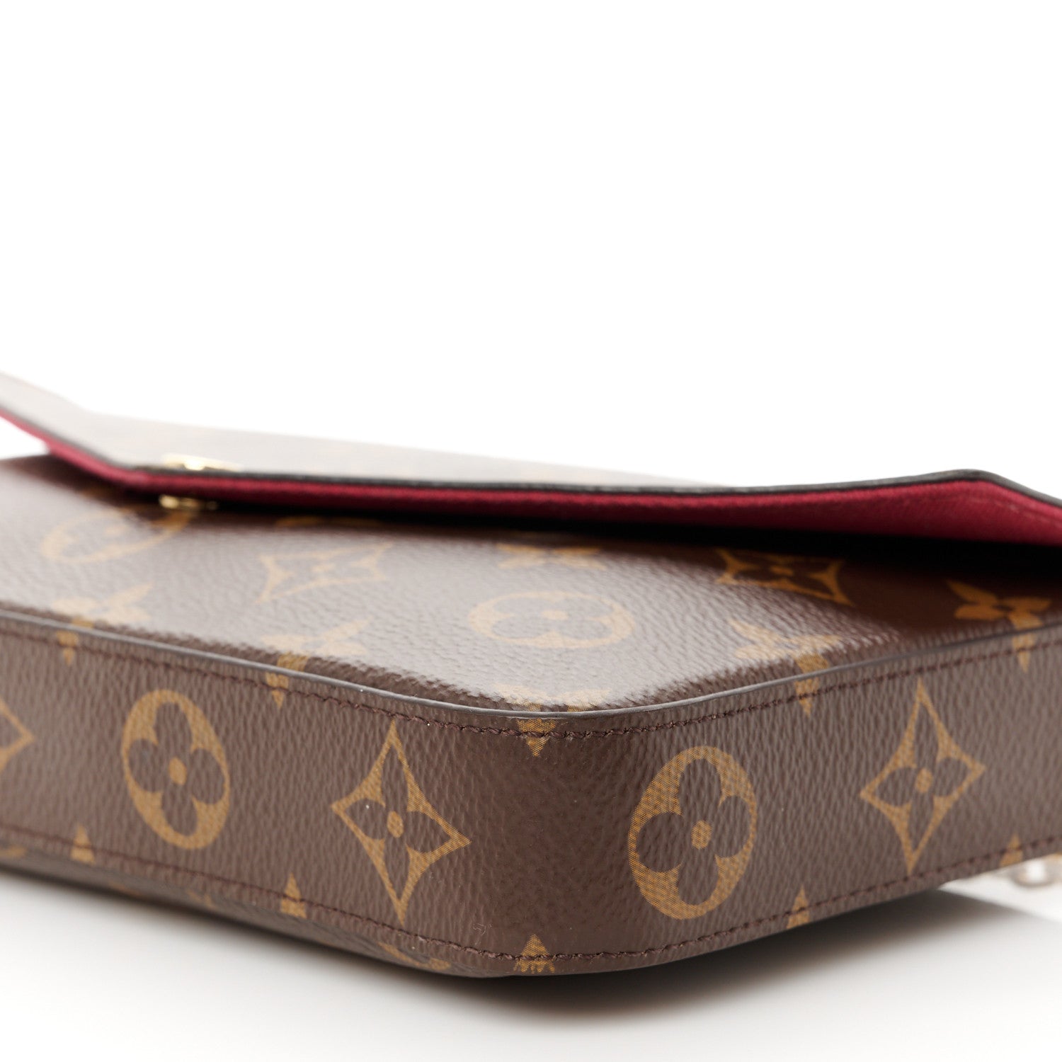 Louis Vuitton Monogram Pochette Felicie Chain Wallet Fuchsia 10 of 10