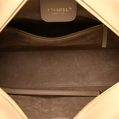 Chanel Calfskin Large Bowling Bag Beige 5 of 11
