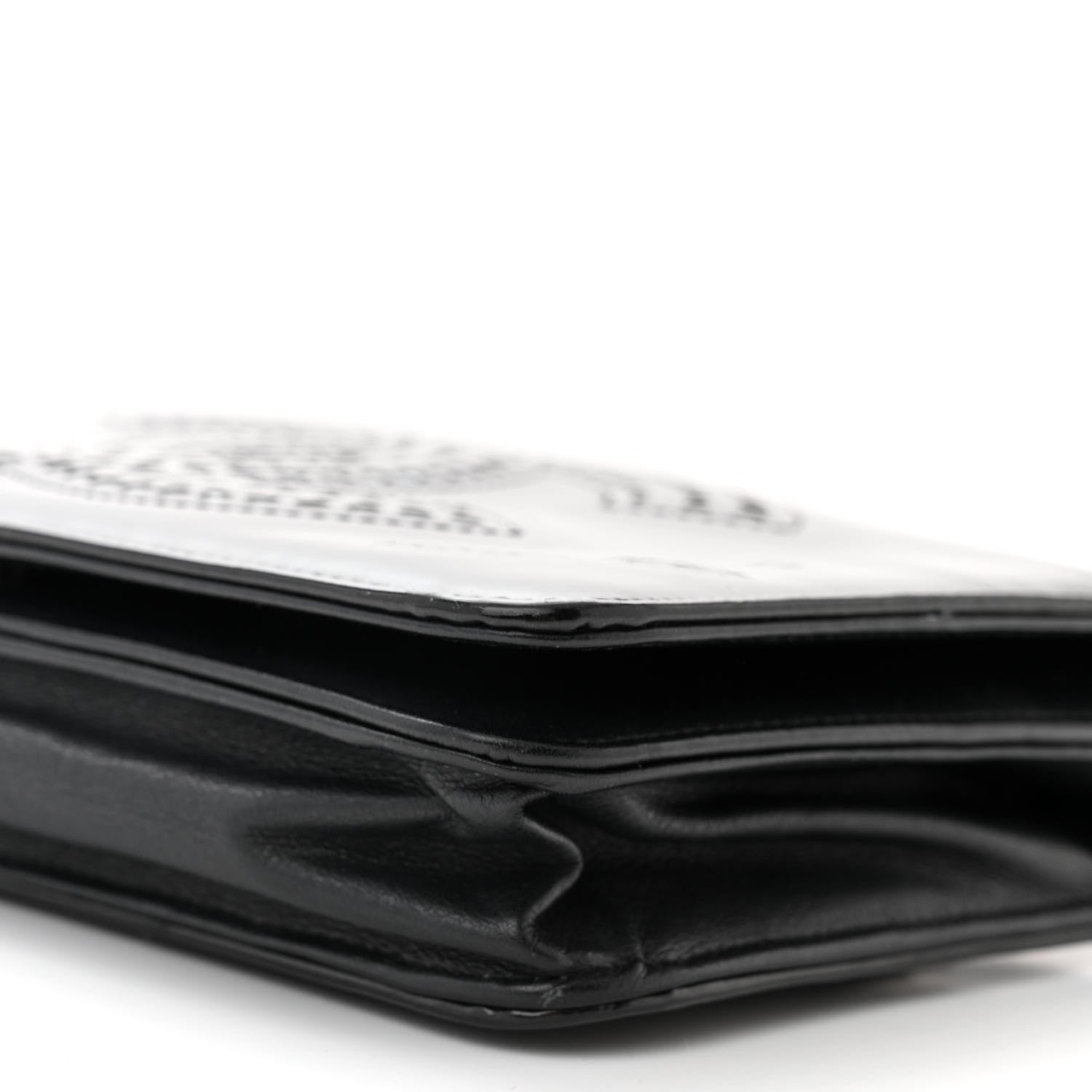 Chanel Patent Strass Wallet On Chain WOC Black 11 of 13