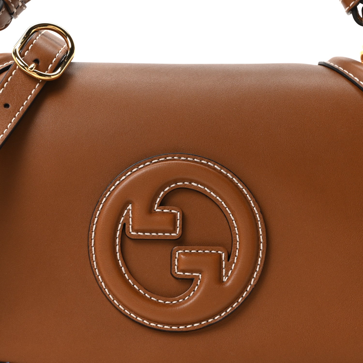 Gucci Calfskin Large Blondie Top Handle Flap Bag Sundial 1834475
