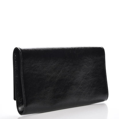 Saint Laurent Textured Patent Monogram Large Belle De Jour Clutch Black 3 of 7