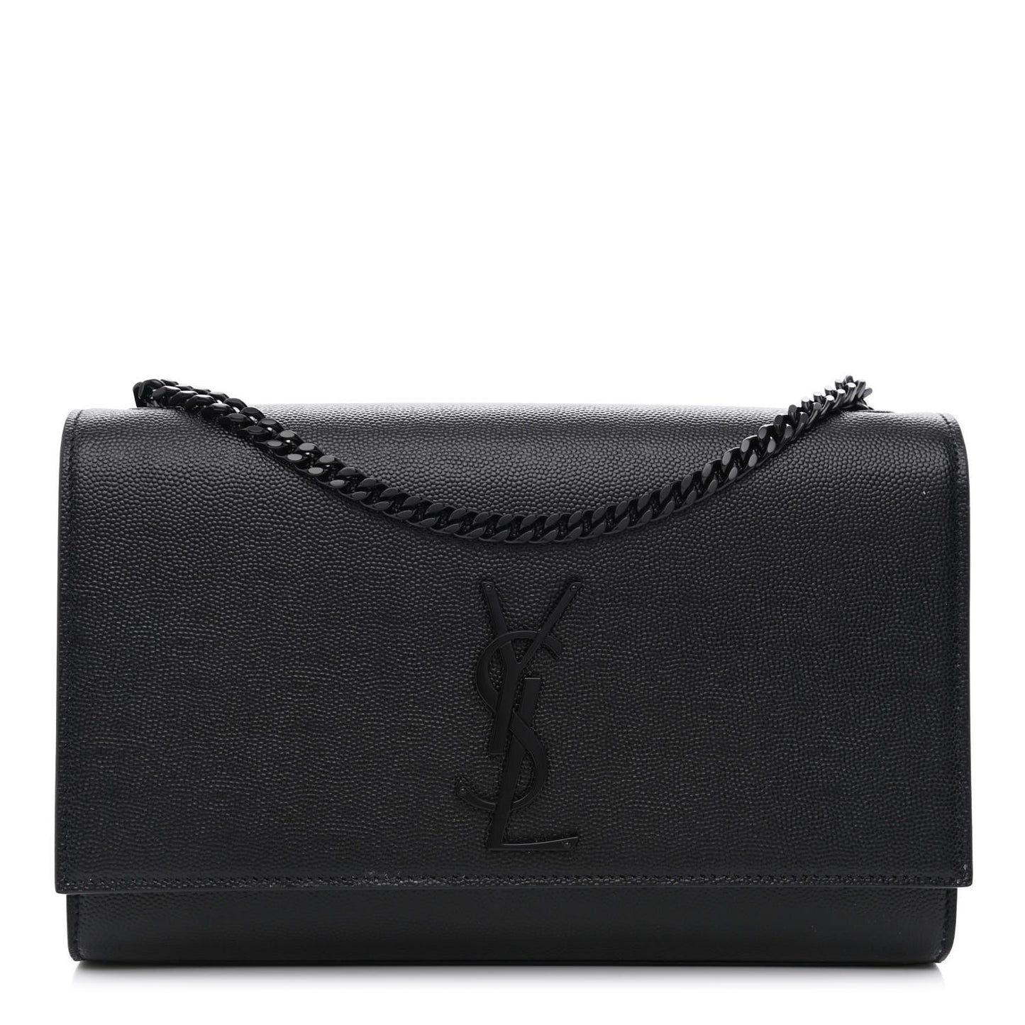 Grain De Poudre Medium Classic Monogram Kate Satchel Black