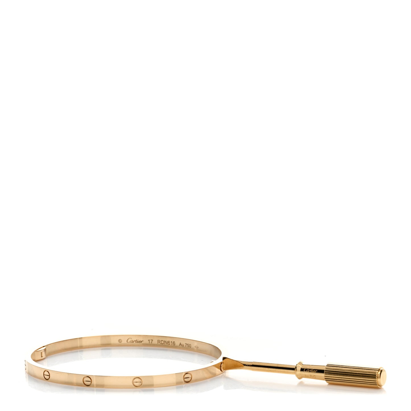 18K Yellow Gold Small LOVE Bracelet 17