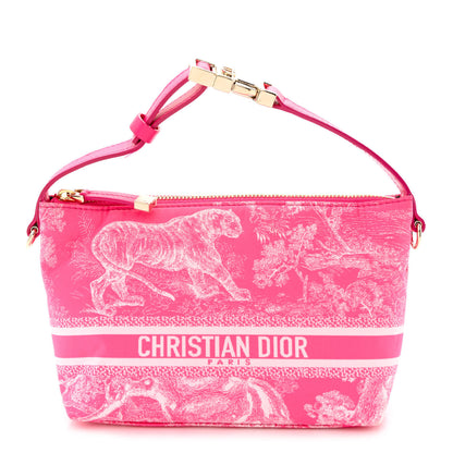 Christian Dior Canvas De Jouy Diortravel Nomad Pouch Pink 1 of 11